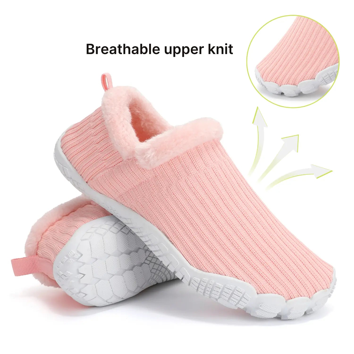 Hommies– Cosy Fleece-Lined Barefoot Slippers with Non-Slip Sole for Indoor & Outdoor Use (Unisex)