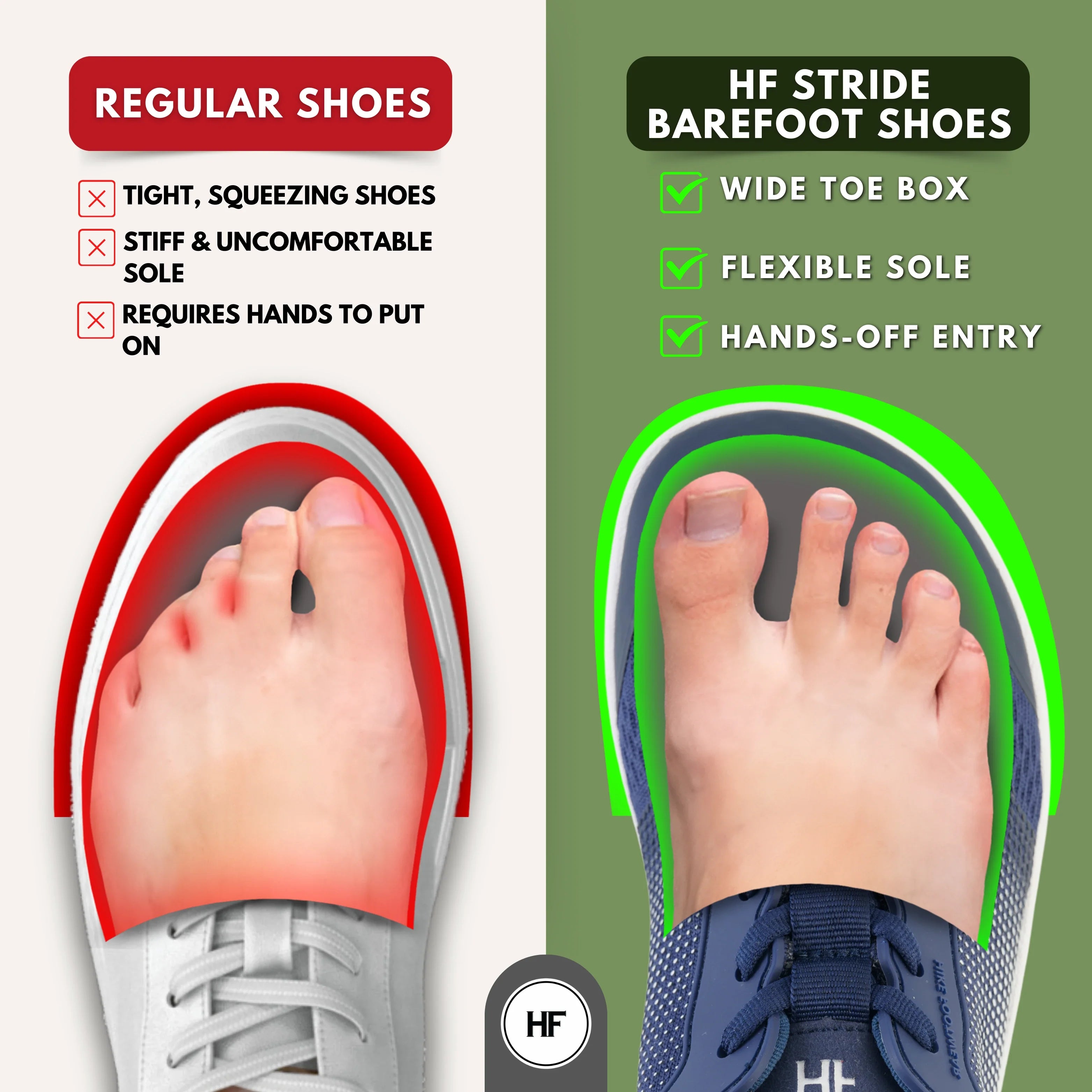 Stride – Hands-Off & Ergonomic Barefoot Shoes (Unisex)