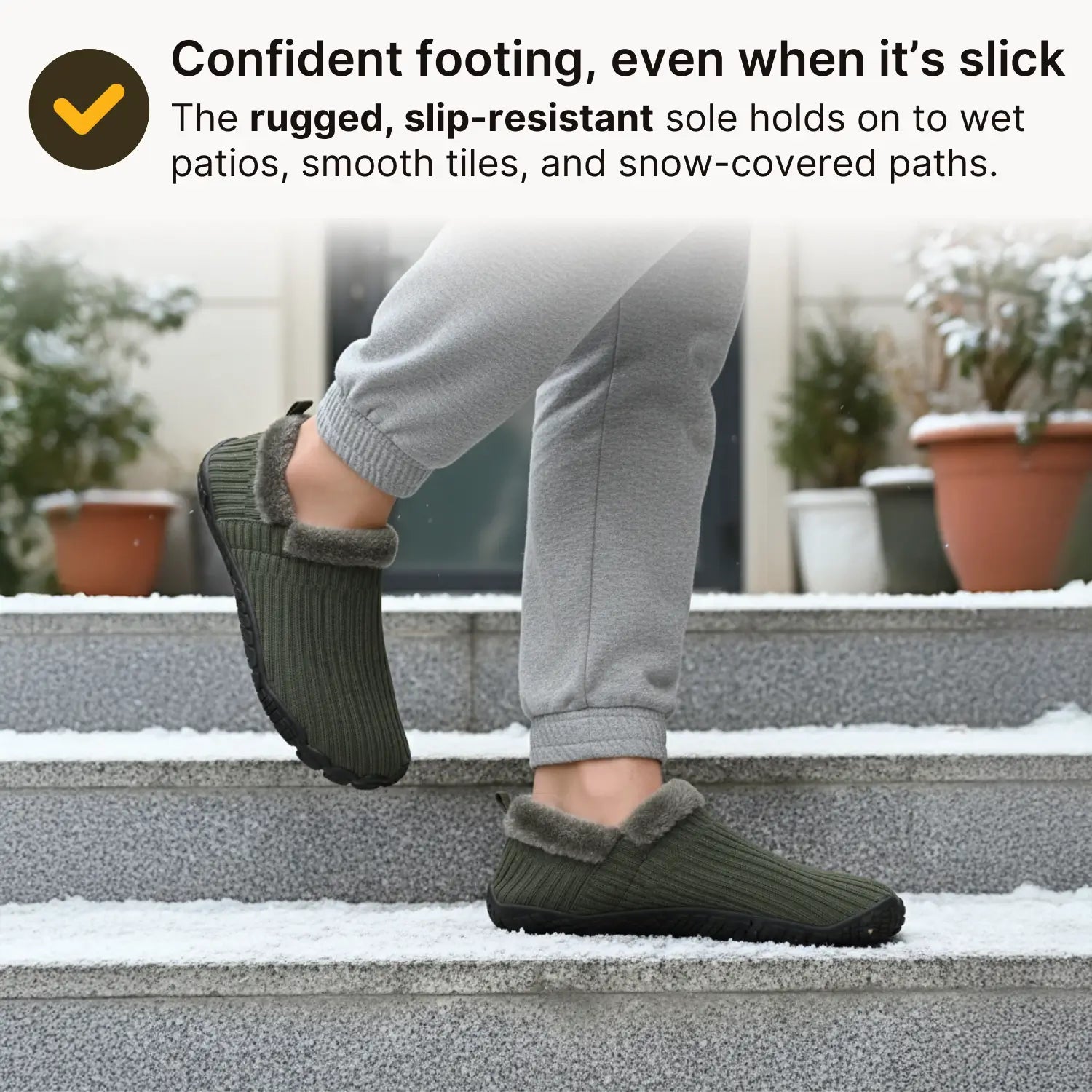 Hommies– Cosy Fleece-Lined Barefoot Slippers with Non-Slip Sole for Indoor & Outdoor Use (Unisex)