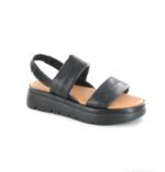 Sadie: Women's Strap Flatform Sandals - Black - Image 3