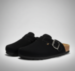 Suede Clog Mules — Cork Footbed Slip-On Clogs | Soft Footbed - Image 3