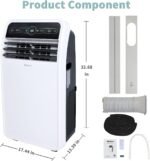 Portable Air Conditioner 12000 BTU with Dehumidifier and Fan Modes, Remote Control, 24h Timer, Window Kit - Image 8