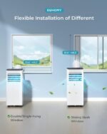 4-in-1 Portable Air Conditioner – Cooling, Dehumidifier, Fan & Sleep Mode – Remote Control – 9000 BTU – For Rooms up to 20㎡ - Image 6