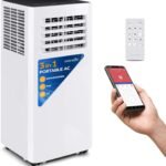 Portable Air Conditioner 10000 BTU with Dehumidifier, WiFi App Control, Remote, Window Kit
