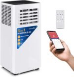 Portable Air Conditioner 10000 BTU with Dehumidifier, WiFi App Control, Remote, Window Kit