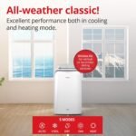 12,000 BTU Portable Air Conditioner – 5-in-1 Cooling, Heating, Fan, Dehumidifier & Timer with Remote Control and Window Kit - Image 2