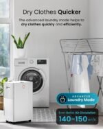 20L Dehumidifier with WiFi, Smart App Control, Auto Humidity Sensor, 24-Hour Timer, Laundry Drying Function White - Image 7