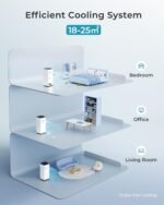 4-in-1 Portable Air Conditioner – Cooling, Dehumidifier, Fan & Sleep Mode – Remote Control – 9000 BTU – For Rooms up to 20㎡ - Image 3