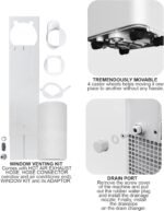 9,000 BTU Portable Air Conditioner – 4-in-1 Cooling, Fan, Dehumidifier, Night Mode with Remote and Window Kit - Image 5