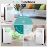 12000 BTU Portable Air Conditioner with Cooling, Fan, Dehumidifier, Remote Control & 24-Hour Timer - Image 3