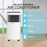 9,000 BTU Portable Air Conditioner – 4-in-1 Cooling, Fan, Dehumidifier, Night Mode with Remote and Window Kit - Image 4
