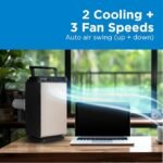 3-in-1 Personal Portable Air Conditioner, Fan & Dehumidifier — Windowless, 1,000 BTU, LED Display, Timer, Dual Exhaust - Image 5