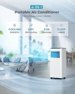 4-in-1 Portable Air Conditioner – Cooling, Dehumidifier, Fan & Sleep Mode – Remote Control – 9000 BTU – For Rooms up to 20㎡ - Image 2