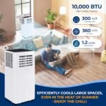Portable Air Conditioner 10000 BTU with Dehumidifier, WiFi App Control, Remote, Window Kit - Image 2