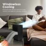 3-in-1 Personal Portable Air Conditioner, Fan & Dehumidifier — Windowless, 1,000 BTU, LED Display, Timer, Dual Exhaust - Image 6