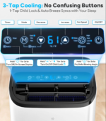 14,000 BTU 3-in-1 Portable Air Conditioner — Cools Up to 65m², Auto-Evaporation, Low Noise, Remote Control - Image 6