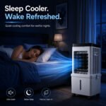 4-in-1 Evaporative Air Cooler with 15L Removable Water Tank — 3 Speeds, 3 Wind Modes, 120° Oscillation, 12hr Timer, Remote Control, 2 Ice Packs - Image 5